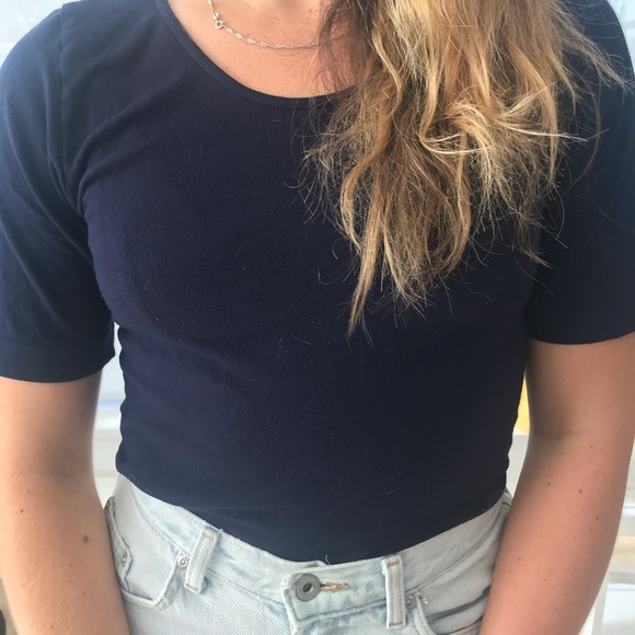 Bamboo navy T-shirt - Picture 1 of 4